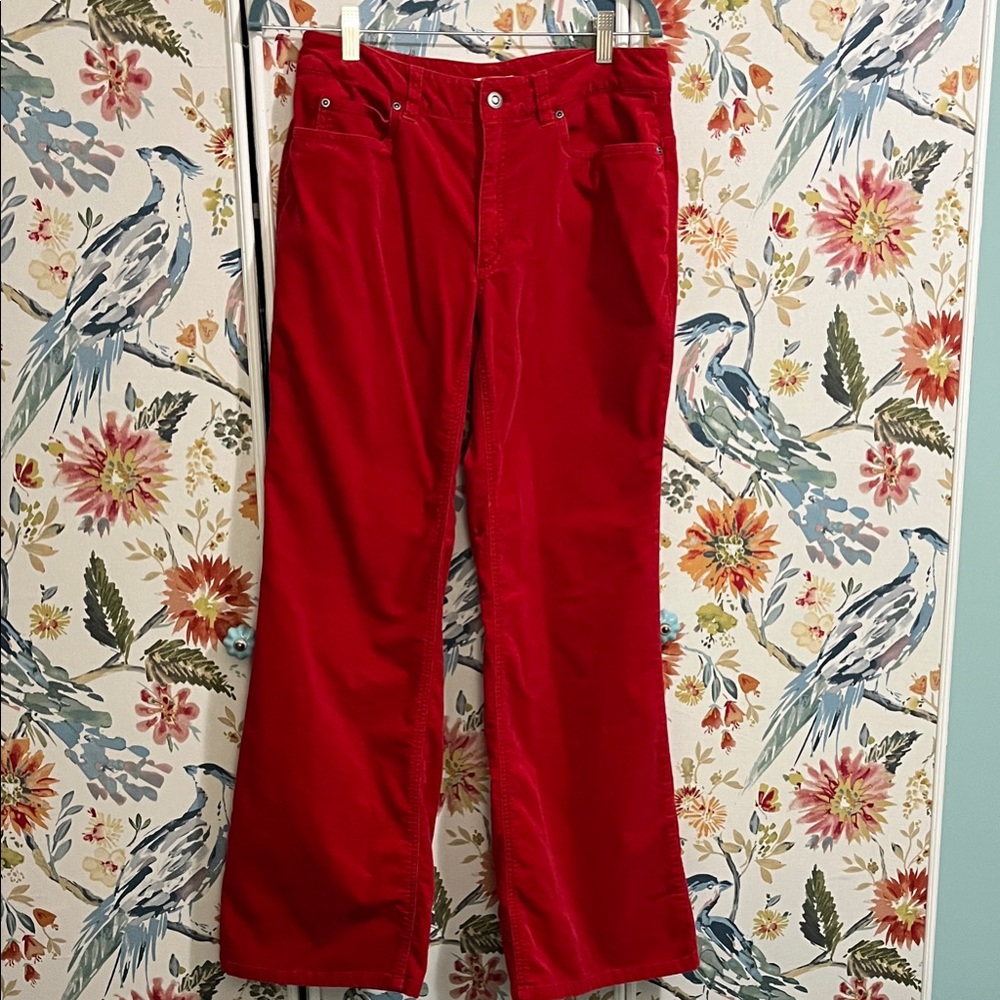 Red Velour Pants